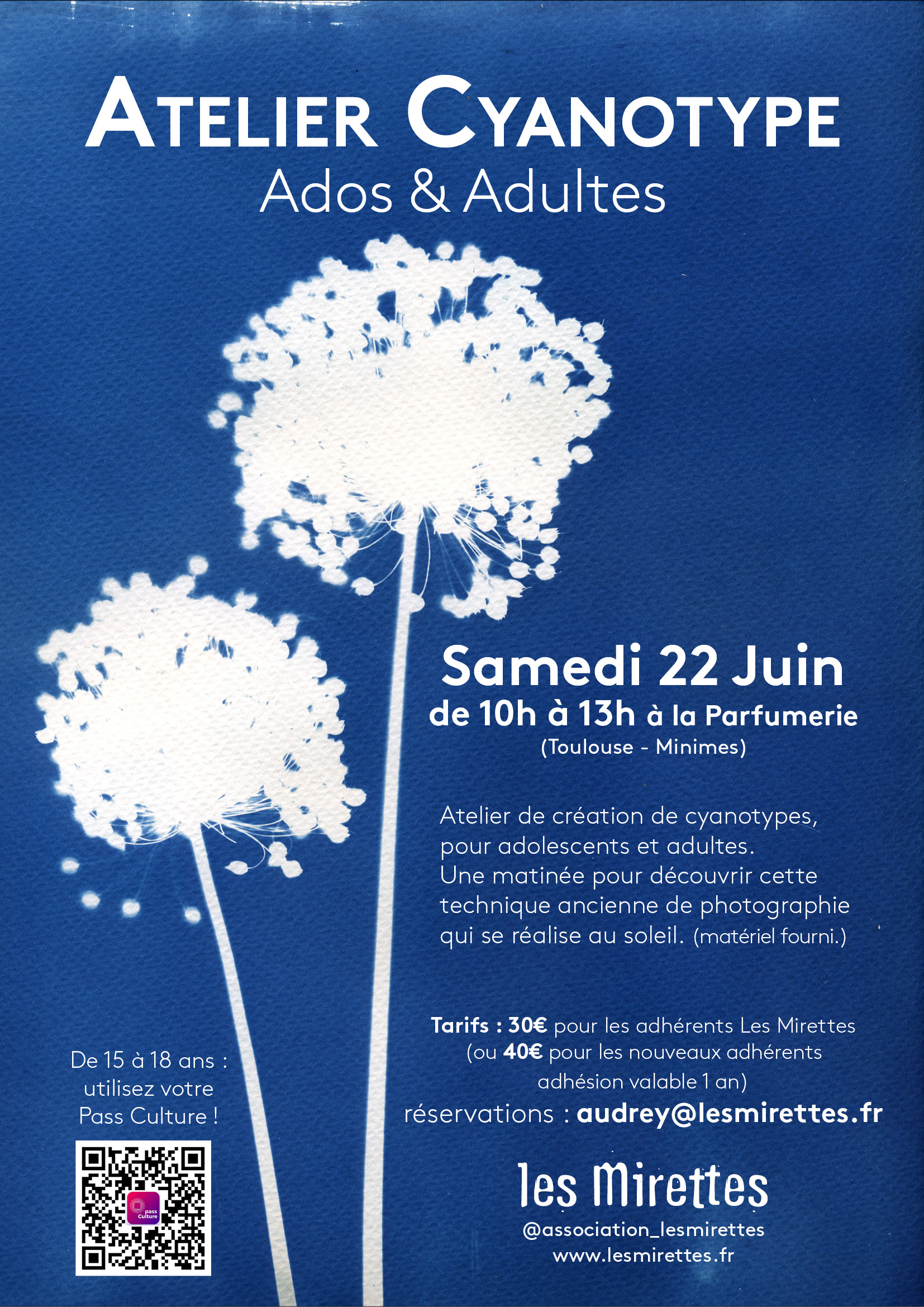 You are currently viewing Atelier Cyanotype le samedi 22 juin de 10h à 13h